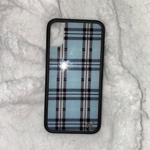Wildflower Blue Plaid iPhone X/XS Case